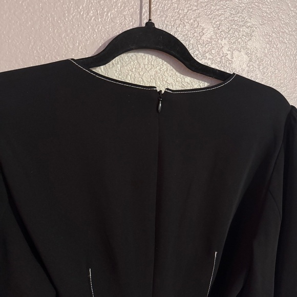Cinq á Sept Topstitch Shelf Tie‎ Clarissa Dress in Black - Picture 6 of 7
